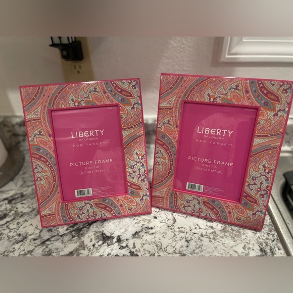 Liberty of London Picture Frame 5" x 7" Paisley Pink Photo Frame Target Set Of 2 - Picture 6 of 6